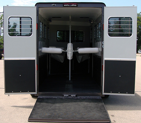Full height doors shown open