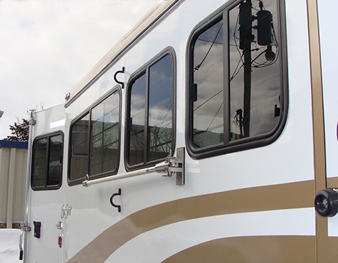 Side view of windows