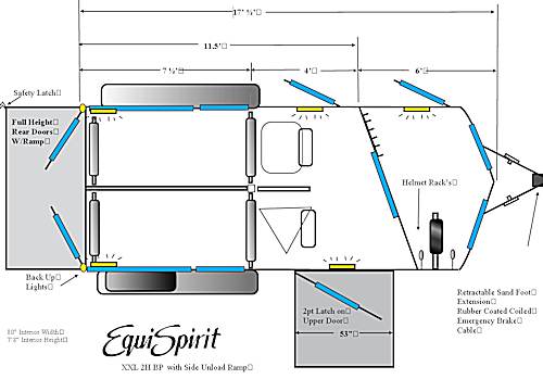 two Horse Bumper Pull XXL Floorplan