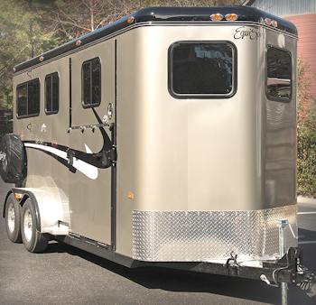 2 Horse Bumper Pull Trailer Front View